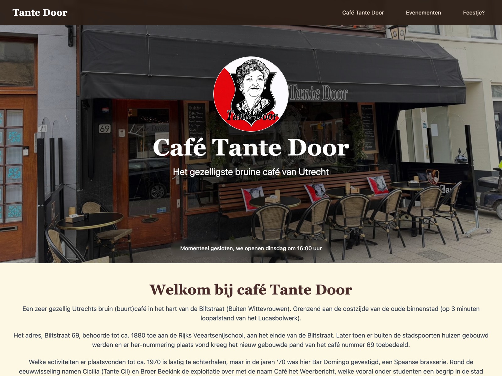 Café Tante Door